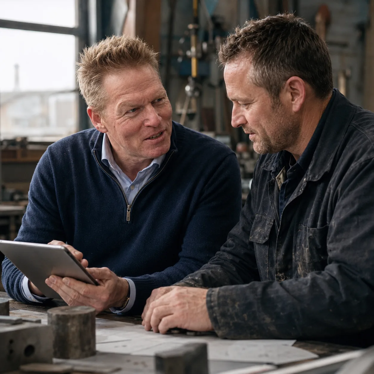 An RTi adviser and a business owner in straight-talking conversation