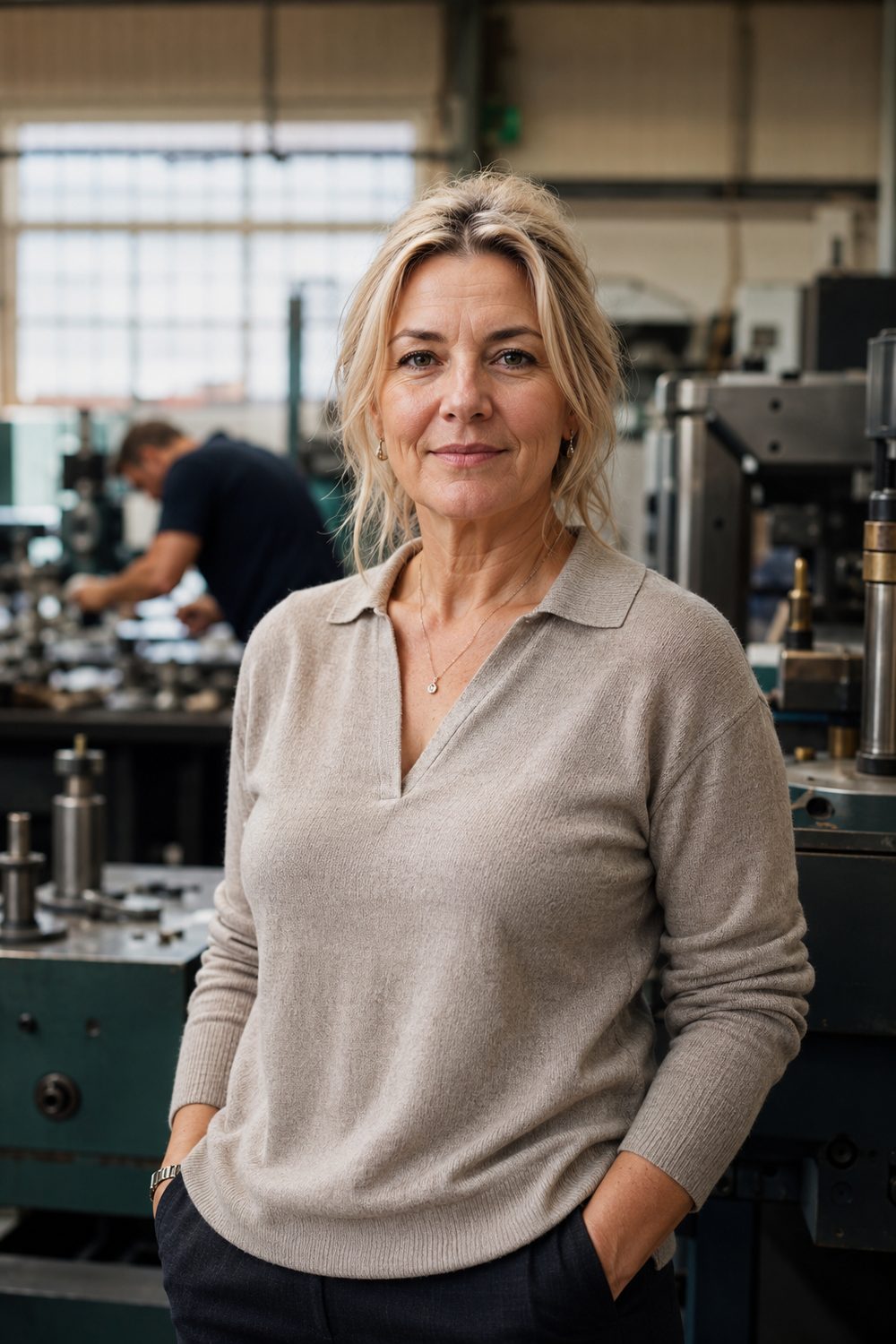 Engineering business owner in her workshop