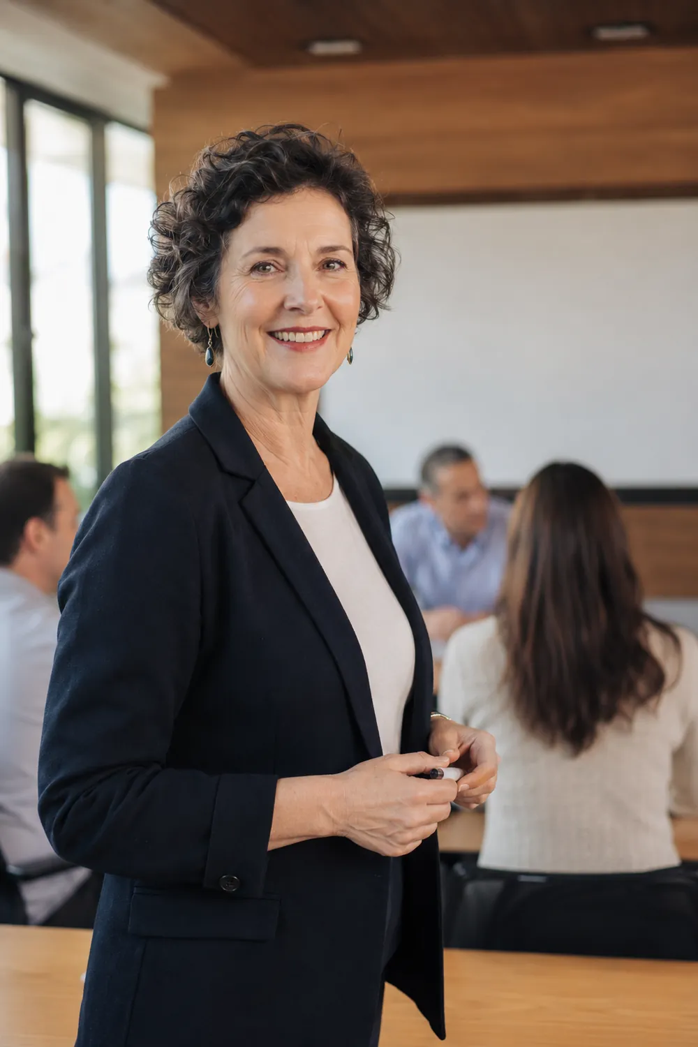 Workshop facilitator at the front of a business support session