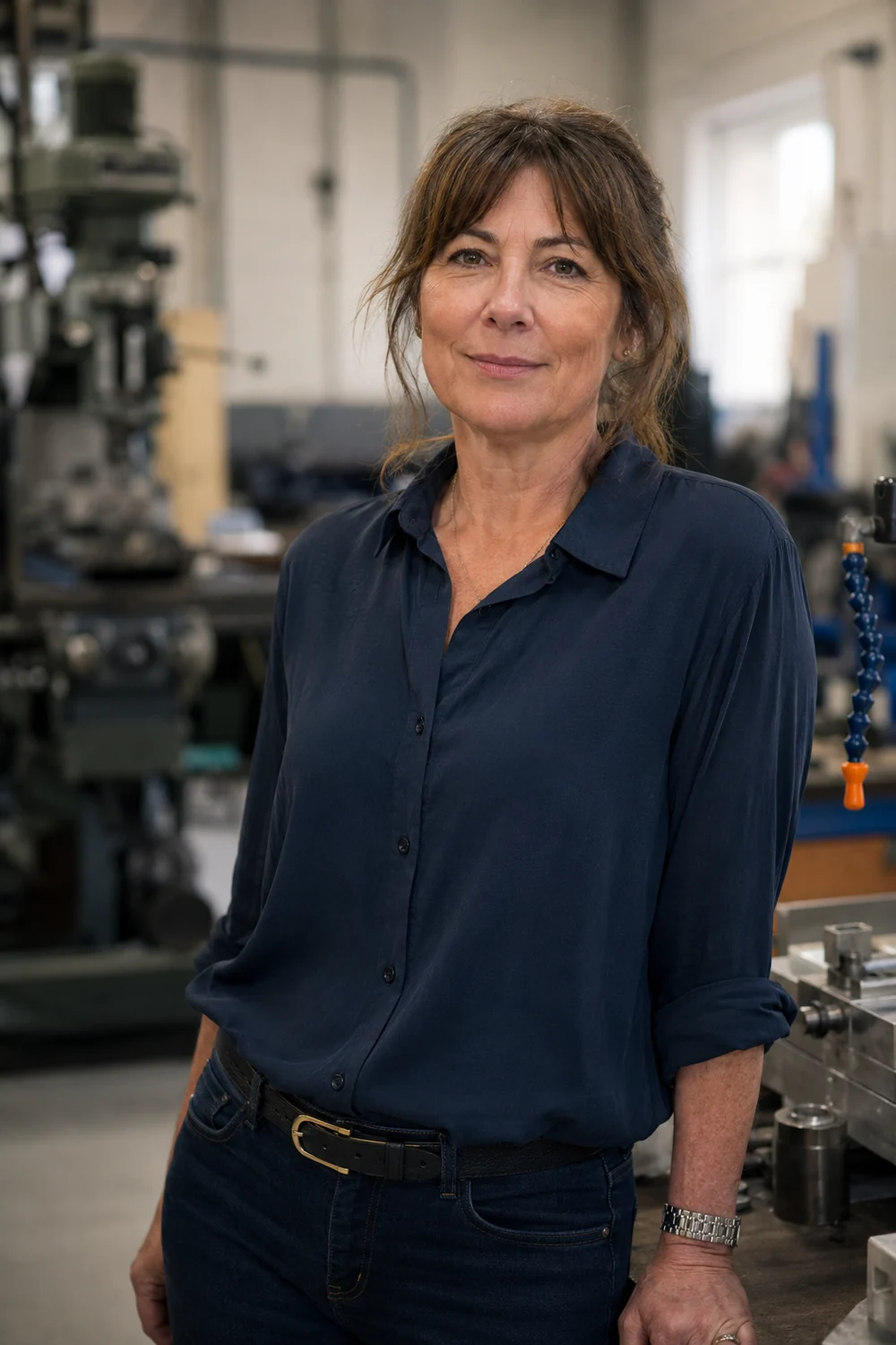 Engineering business owner in her workshop